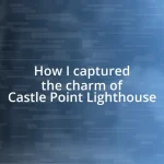 How I captured the charm of Castle Point Lighthouse