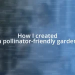 How I created a pollinator-friendly garden