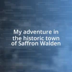 My adventure in the historic town of Saffron Walden