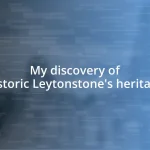 My discovery of historic Leytonstone’s heritage