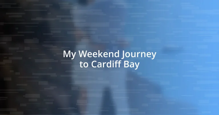 My Weekend Journey to Cardiff Bay