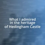 What I admired in the heritage of Hedingham Castle