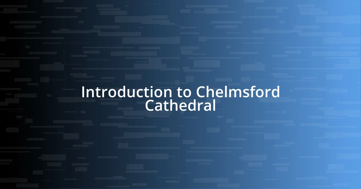 Introduction to Chelmsford Cathedral